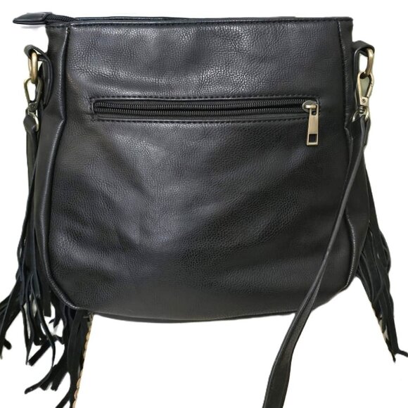 Leather fringe handbag cross body - Picture 5 of 8